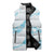 Aloha Hawaii Floral Tapa Sleeveless Puffer Jacket Patchwork Turquoise - Polynesian Pride