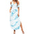 Aloha Hawaii Floral Tapa Summer Maxi Dress Patchwork Turquoise - Polynesian Pride