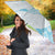 Aloha Hawaii Floral Tapa Umbrella Patchwork Turquoise - Polynesian Pride