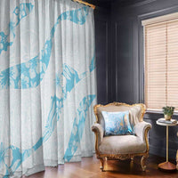 Aloha Hawaii Floral Tapa Window Curtain Patchwork Turquoise - Polynesian Pride