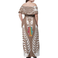 personalised-kia-kaha-te-reo-maori-family-matching-off-shoulder-maxi-dress-and-hawaiian-shirt-hei-tiki-mix-koru-brown