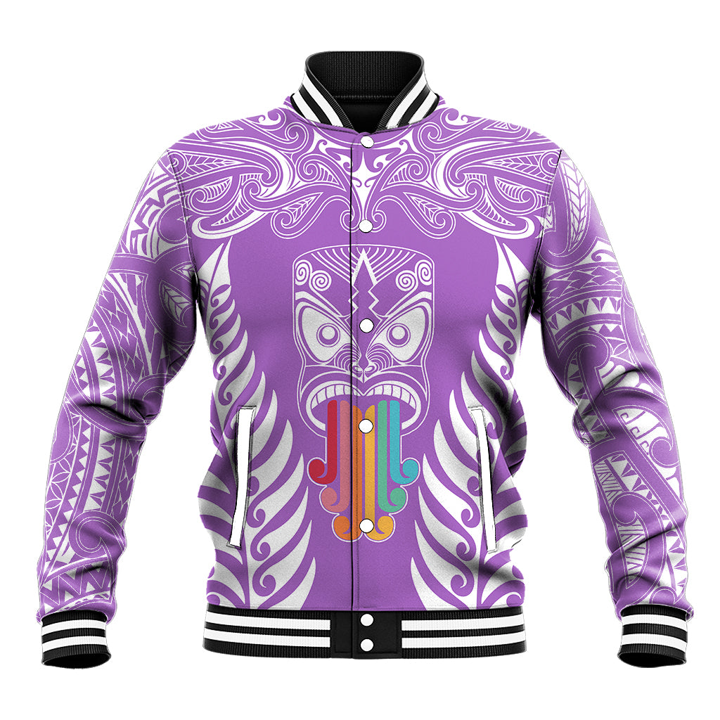 personalised-kia-kaha-te-reo-maori-baseball-jacket-hei-tiki-mix-koru-purple
