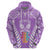 Personalised Kia Kaha Te Reo Maori Hoodie Hei Tiki Mix Koru - Purple LT7 - Polynesian Pride