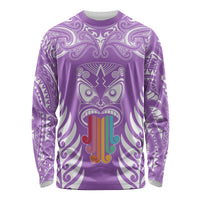 personalised-kia-kaha-te-reo-maori-long-sleeve-shirt-hei-tiki-mix-koru-purple
