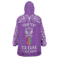 personalised-kia-kaha-te-reo-maori-wearable-blanket-hoodie-hei-tiki-mix-koru-purple