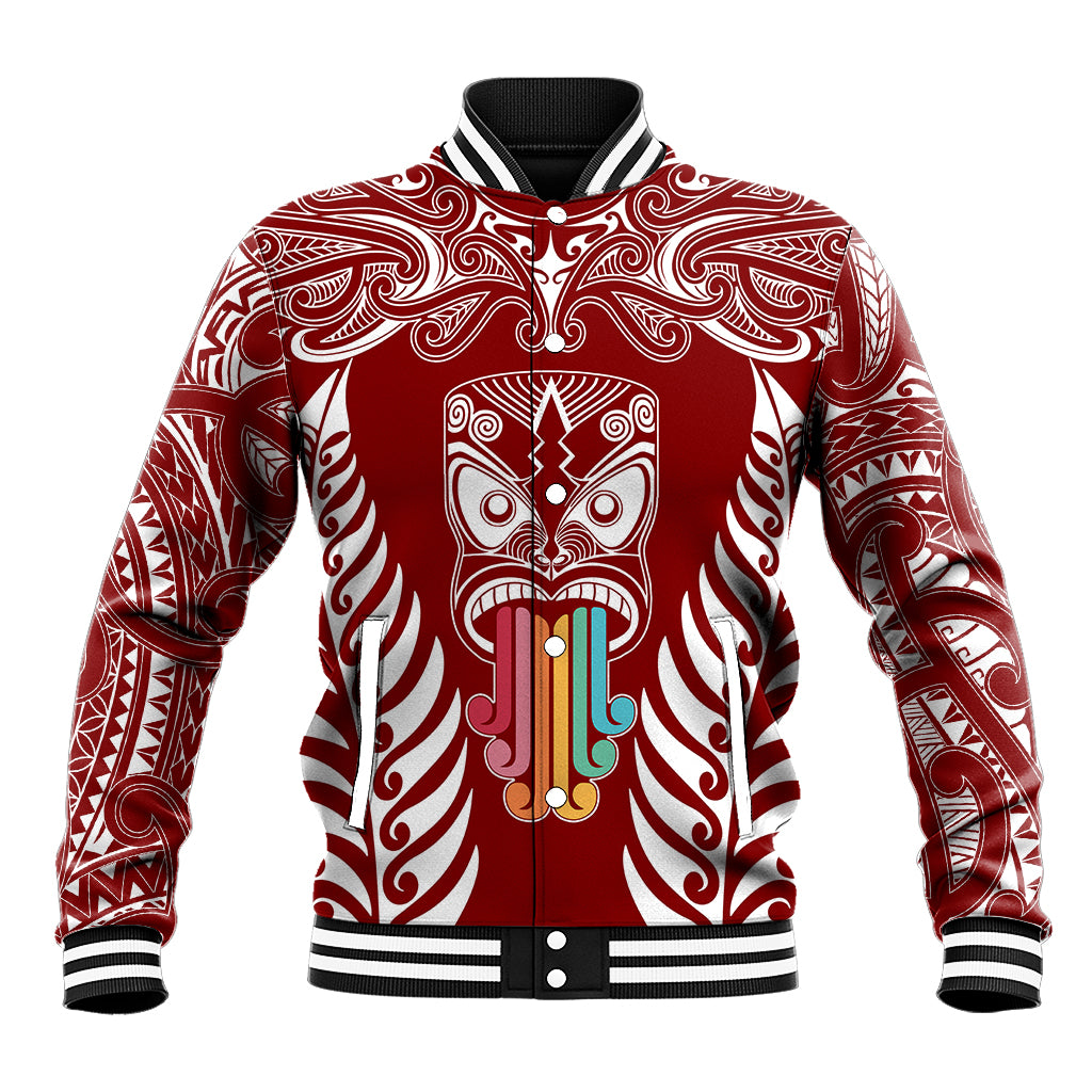 personalised-kia-kaha-te-reo-maori-baseball-jacket-hei-tiki-mix-koru-red