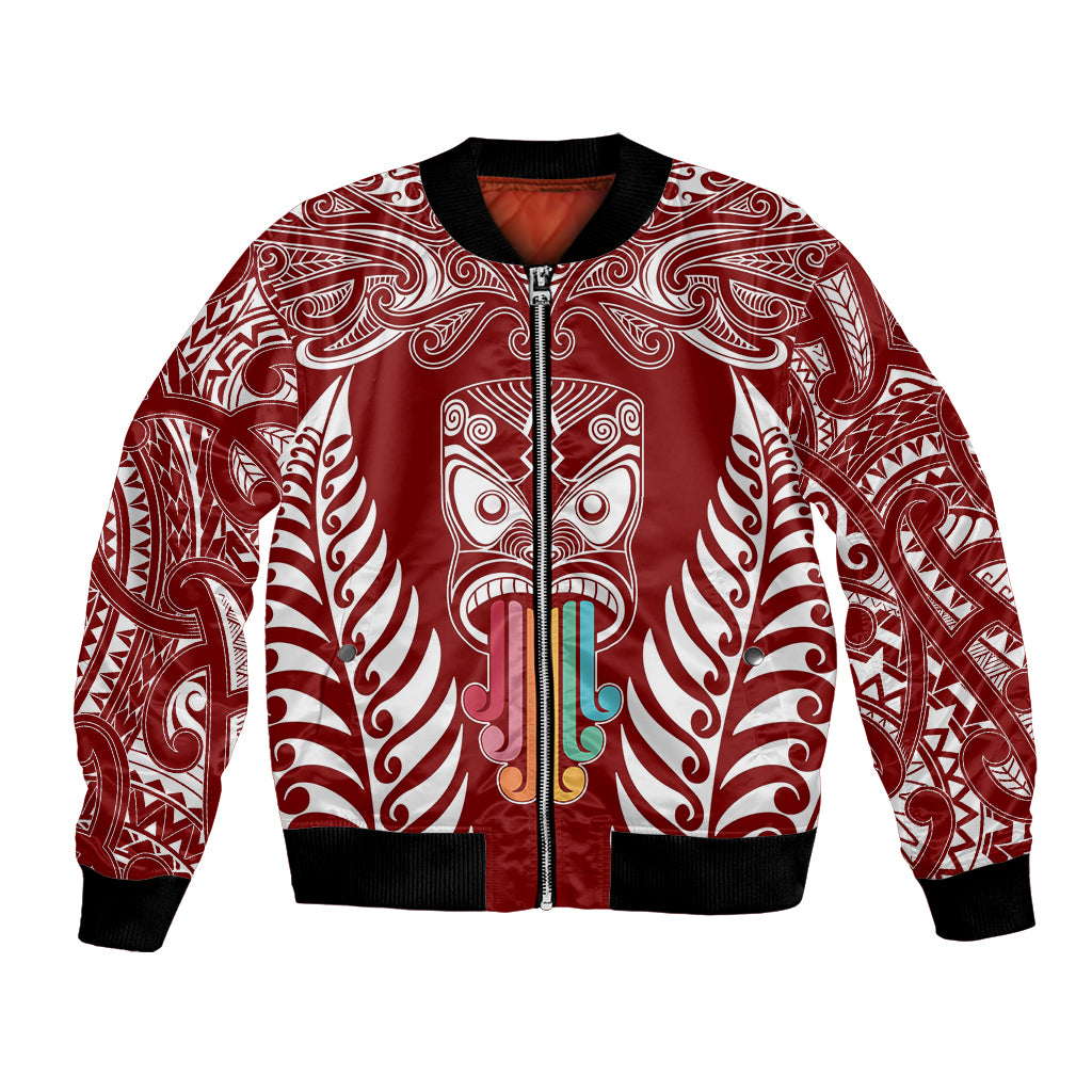 personalised-kia-kaha-te-reo-maori-bomber-jacket-hei-tiki-mix-koru-red