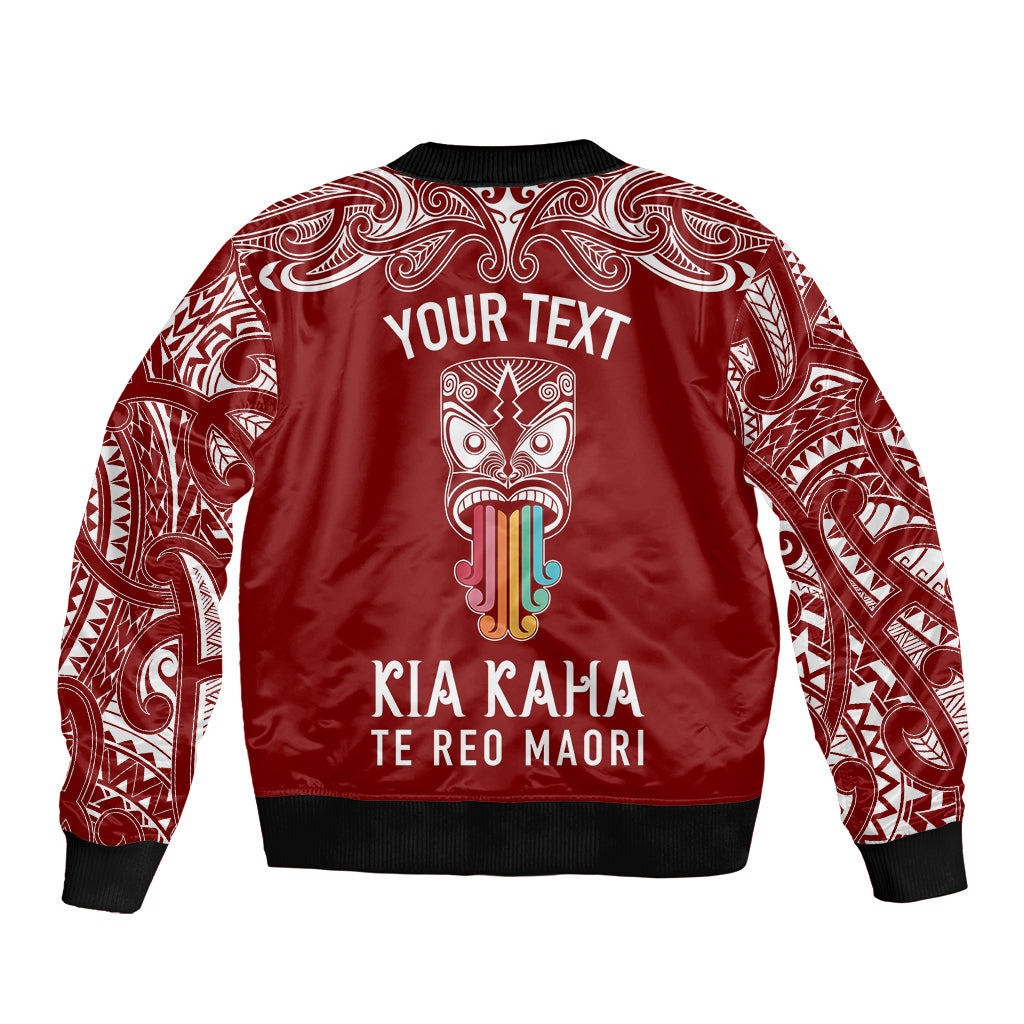 personalised-kia-kaha-te-reo-maori-bomber-jacket-hei-tiki-mix-koru-red