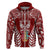 Personalised Kia Kaha Te Reo Maori Hoodie Hei Tiki Mix Koru - Red LT7 - Polynesian Pride