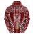Personalised Kia Kaha Te Reo Maori Hoodie Hei Tiki Mix Koru - Red LT7 - Polynesian Pride