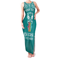 personalised-kia-kaha-te-reo-maori-family-matching-tank-maxi-dress-and-hawaiian-shirt-hei-tiki-mix-koru-teal