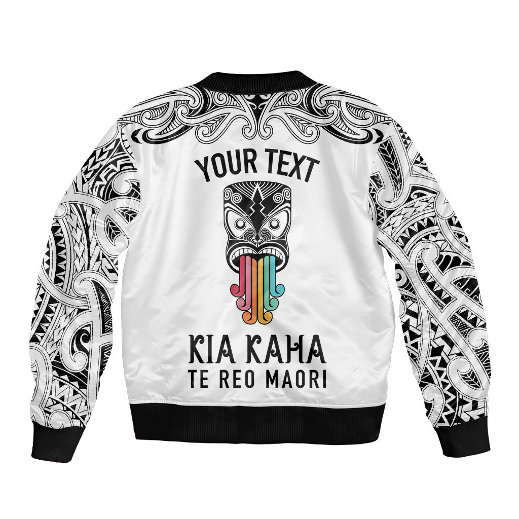 personalised-kia-kaha-te-reo-maori-bomber-jacket-hei-tiki-mix-koru-white