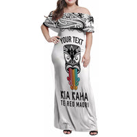 personalised-kia-kaha-te-reo-maori-family-matching-off-shoulder-maxi-dress-and-hawaiian-shirt-hei-tiki-mix-koru-white
