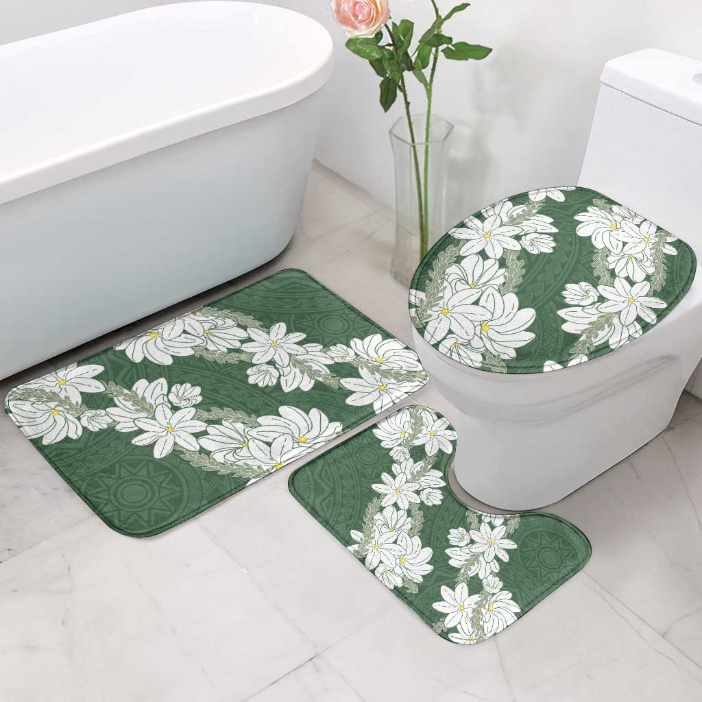 Ia Orana Tahiti Tiare Bathroom Set Sage Green Lei - Polynesian Pride