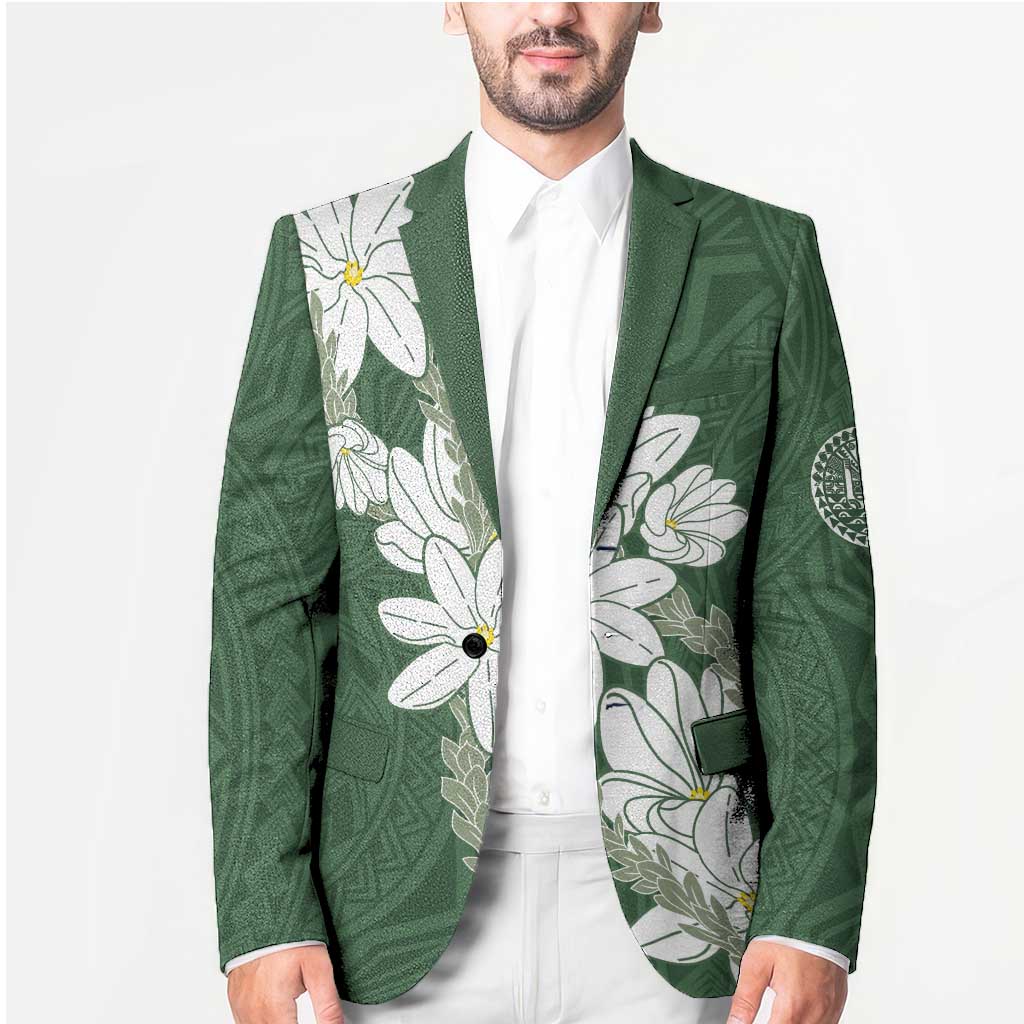 Ia Orana Tahiti Tiare Blazer Sage Green Lei - Polynesian Pride