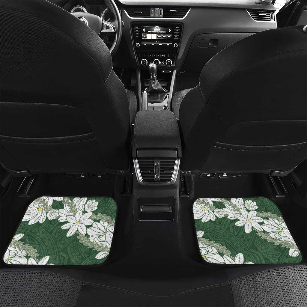 Ia Orana Tahiti Tiare Car Mats Sage Green Lei - Polynesian Pride