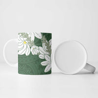 Ia Orana Tahiti Tiare Ceramic Mug Sage Green Lei - Polynesian Pride