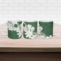 Ia Orana Tahiti Tiare Ceramic Mug Sage Green Lei - Polynesian Pride