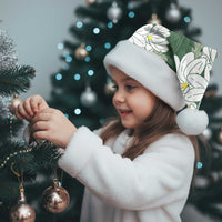 Ia Orana Tahiti Tiare Christmas Santa Hat Sage Green Lei - Polynesian Pride