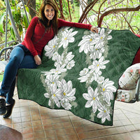 Ia Orana Tahiti Tiare Quilt Sage Green Lei - Polynesian Pride