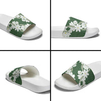 Ia Orana Tahiti Tiare Slide Sandals Sage Green Lei - Polynesian Pride