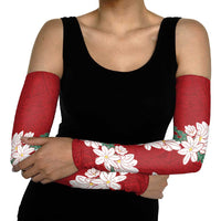 Ia Orana Tahiti Tiare Arm Sleeves Crimson Lei - Polynesian Pride
