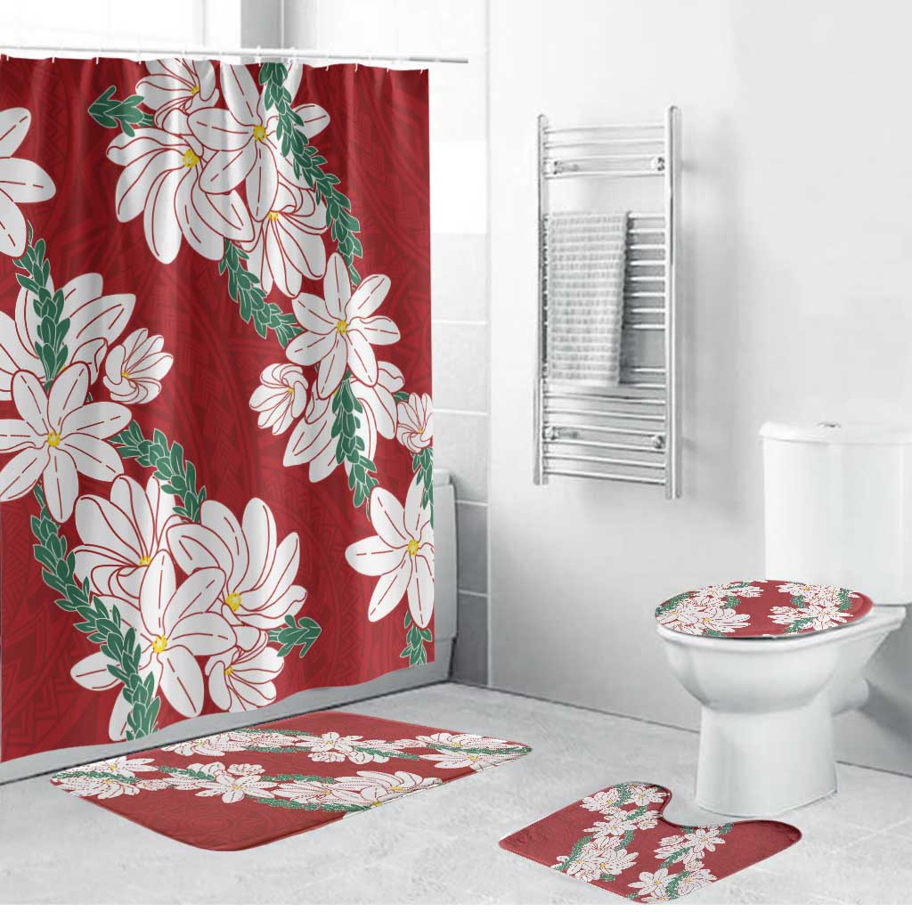 Ia Orana Tahiti Tiare Bathroom Set Crimson Lei - Polynesian Pride