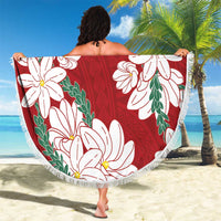 Ia Orana Tahiti Tiare Beach Blanket Crimson Lei - Polynesian Pride