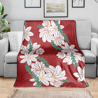 Ia Orana Tahiti Tiare Blanket Crimson Lei - Polynesian Pride