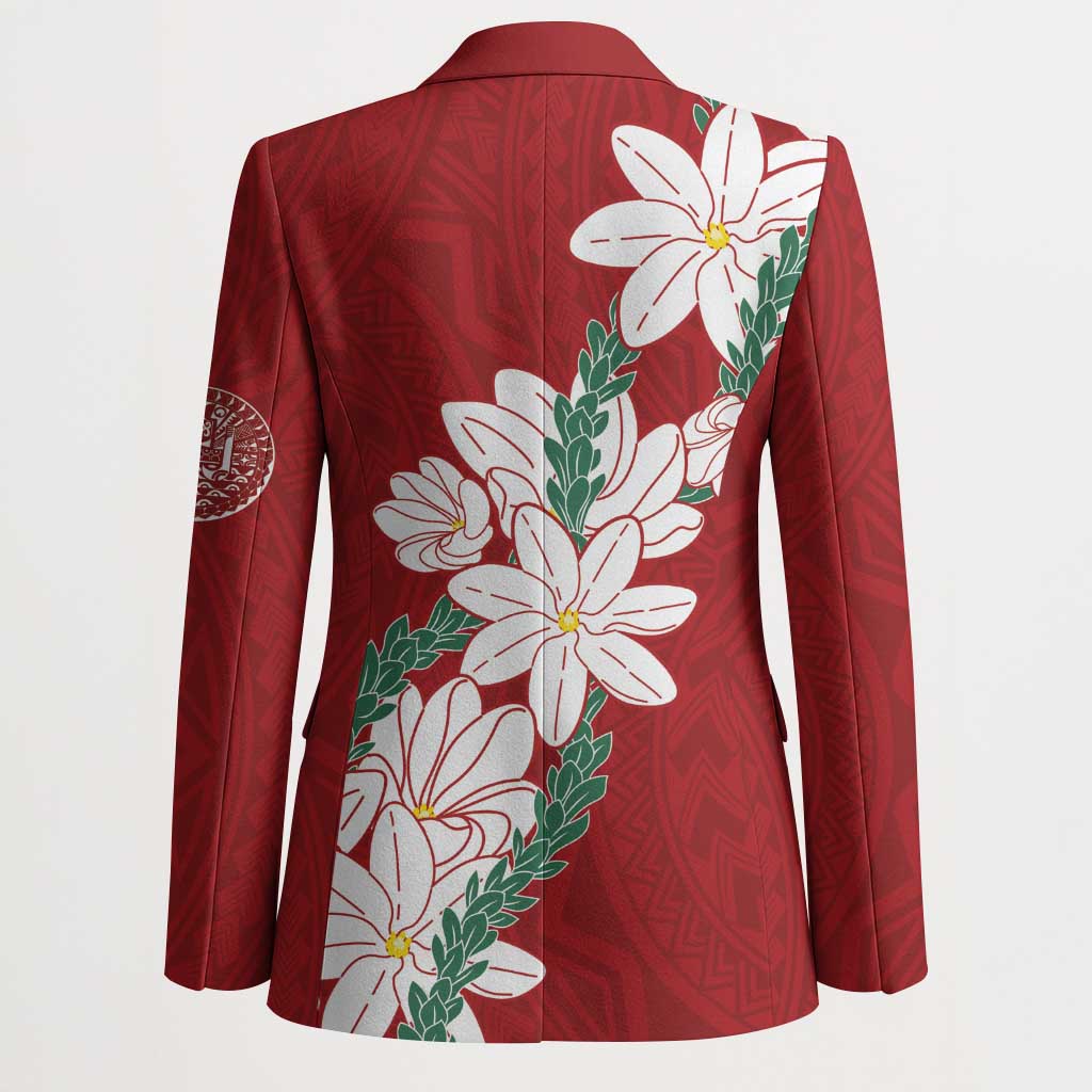 Ia Orana Tahiti Tiare Blazer Crimson Lei - Polynesian Pride