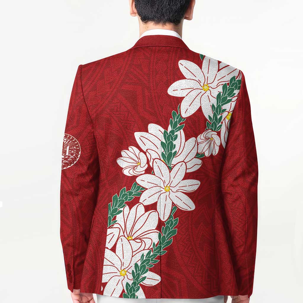Ia Orana Tahiti Tiare Blazer Crimson Lei - Polynesian Pride