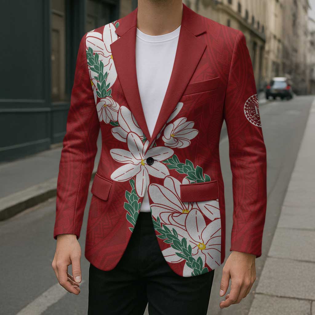 Ia Orana Tahiti Tiare Blazer Crimson Lei - Polynesian Pride