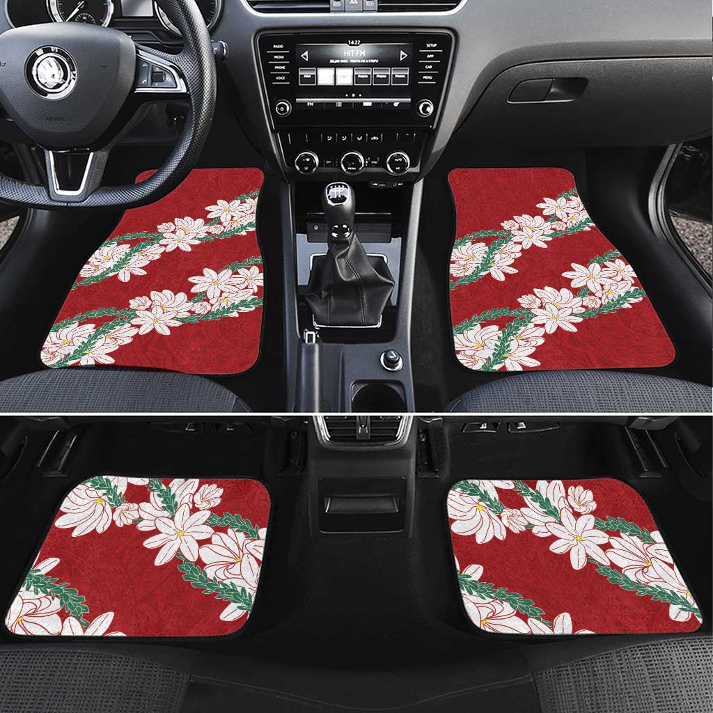 Ia Orana Tahiti Tiare Car Mats Crimson Lei - Polynesian Pride