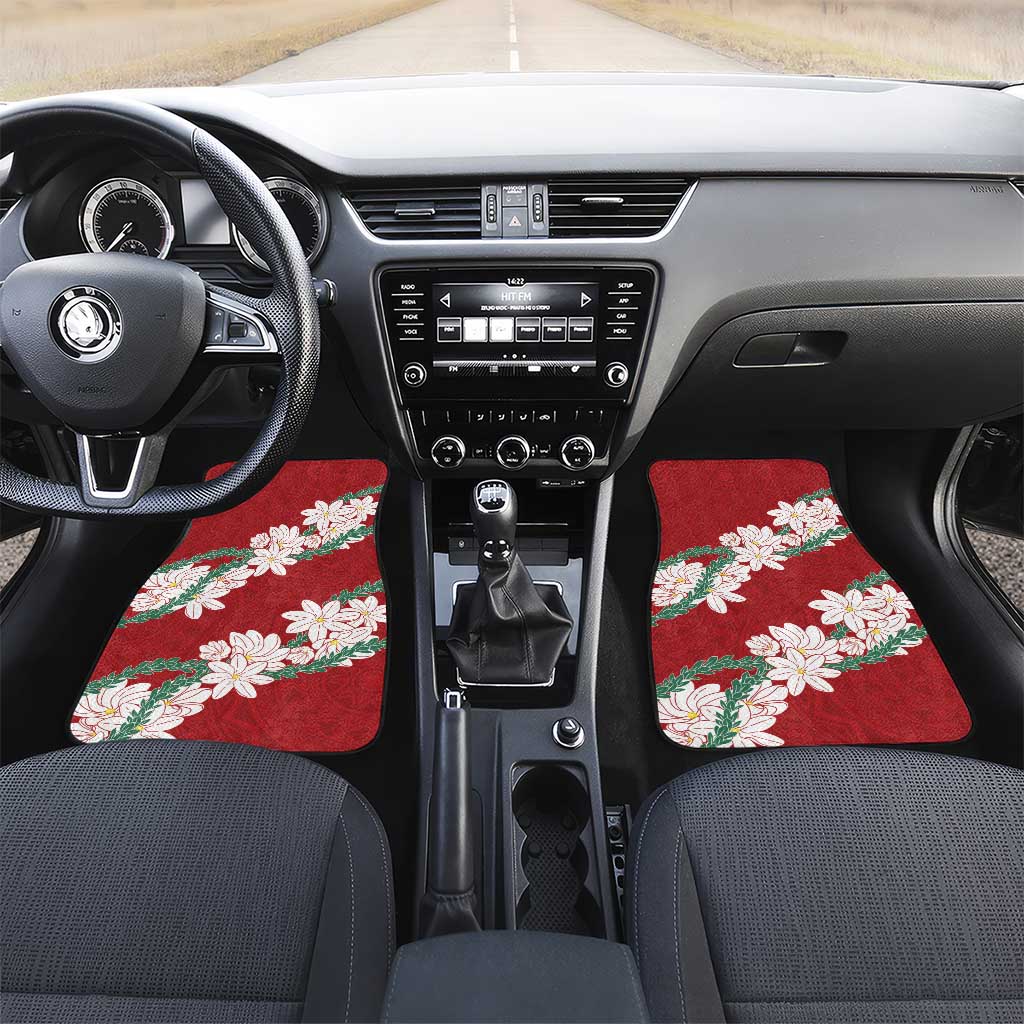 Ia Orana Tahiti Tiare Car Mats Crimson Lei - Polynesian Pride