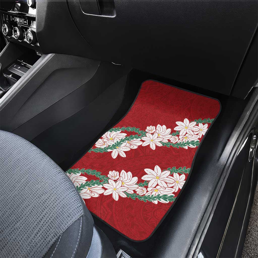 Ia Orana Tahiti Tiare Car Mats Crimson Lei - Polynesian Pride