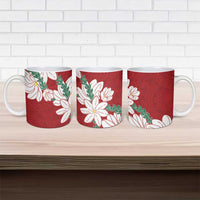 Ia Orana Tahiti Tiare Ceramic Mug Crimson Lei - Polynesian Pride