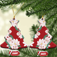 Ia Orana Tahiti Tiare Ceramic Ornament Crimson Lei - Polynesian Pride