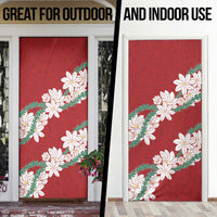 Ia Orana Tahiti Tiare Door Cover Crimson Lei - Polynesian Pride