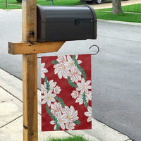 Ia Orana Tahiti Tiare Garden Flag Crimson Lei - Polynesian Pride