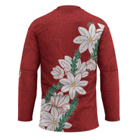 Ia Orana Tahiti Tiare Hockey Jersey Crimson Lei - Polynesian Pride