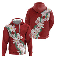 Ia Orana Tahiti Tiare Hoodie Crimson Lei - Polynesian Pride