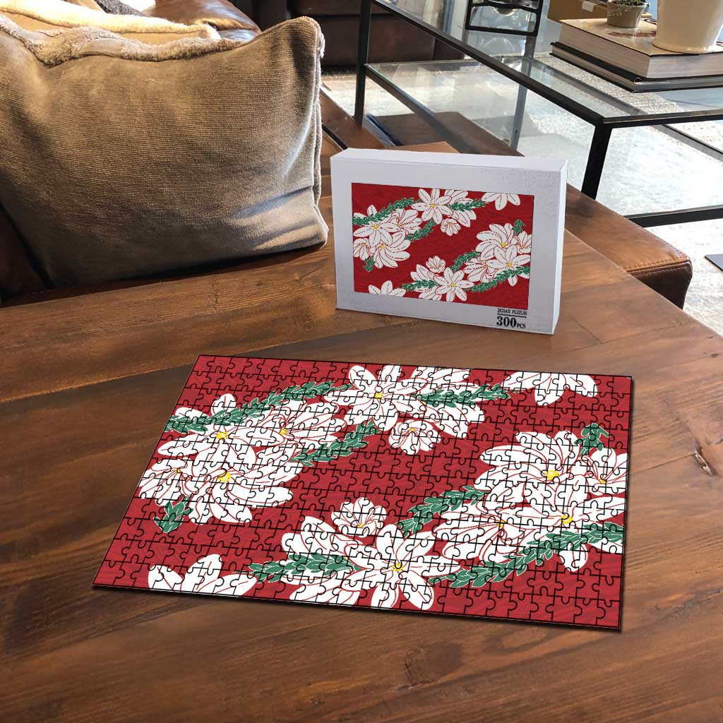 Ia Orana Tahiti Tiare Puzzle Crimson Lei - Polynesian Pride
