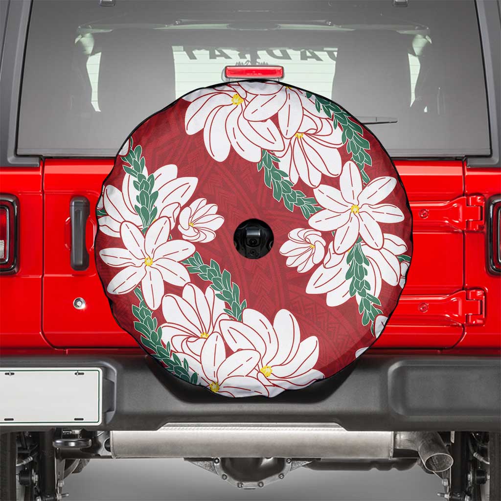 Ia Orana Tahiti Tiare Spare Tire Cover Crimson Lei - Polynesian Pride