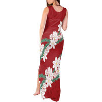Ia Orana Tahiti Tiare Tank Maxi Dress Crimson Lei - Polynesian Pride