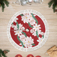 Ia Orana Tahiti Tiare Tree Skirt Crimson Lei - Polynesian Pride