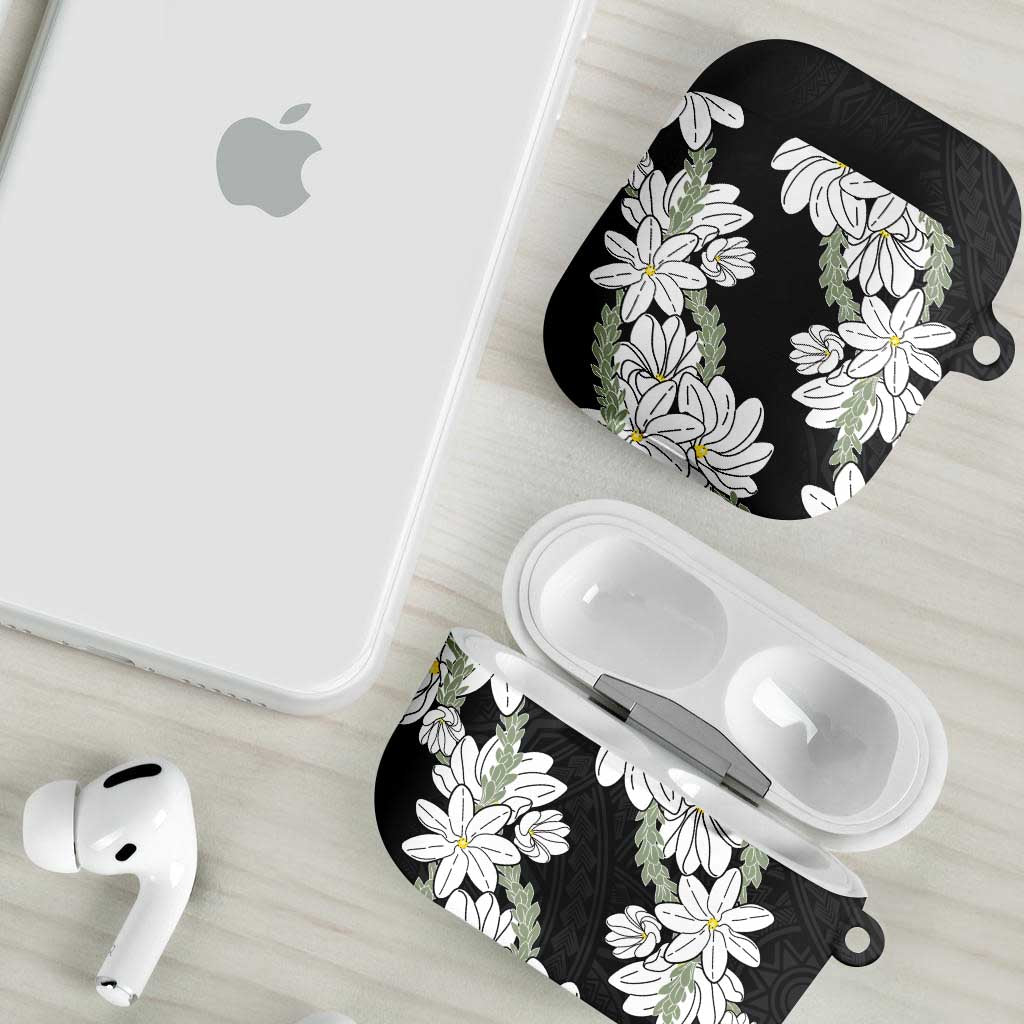 Ia Orana Tahiti Tiare AirPods Case Black Lei - Polynesian Pride