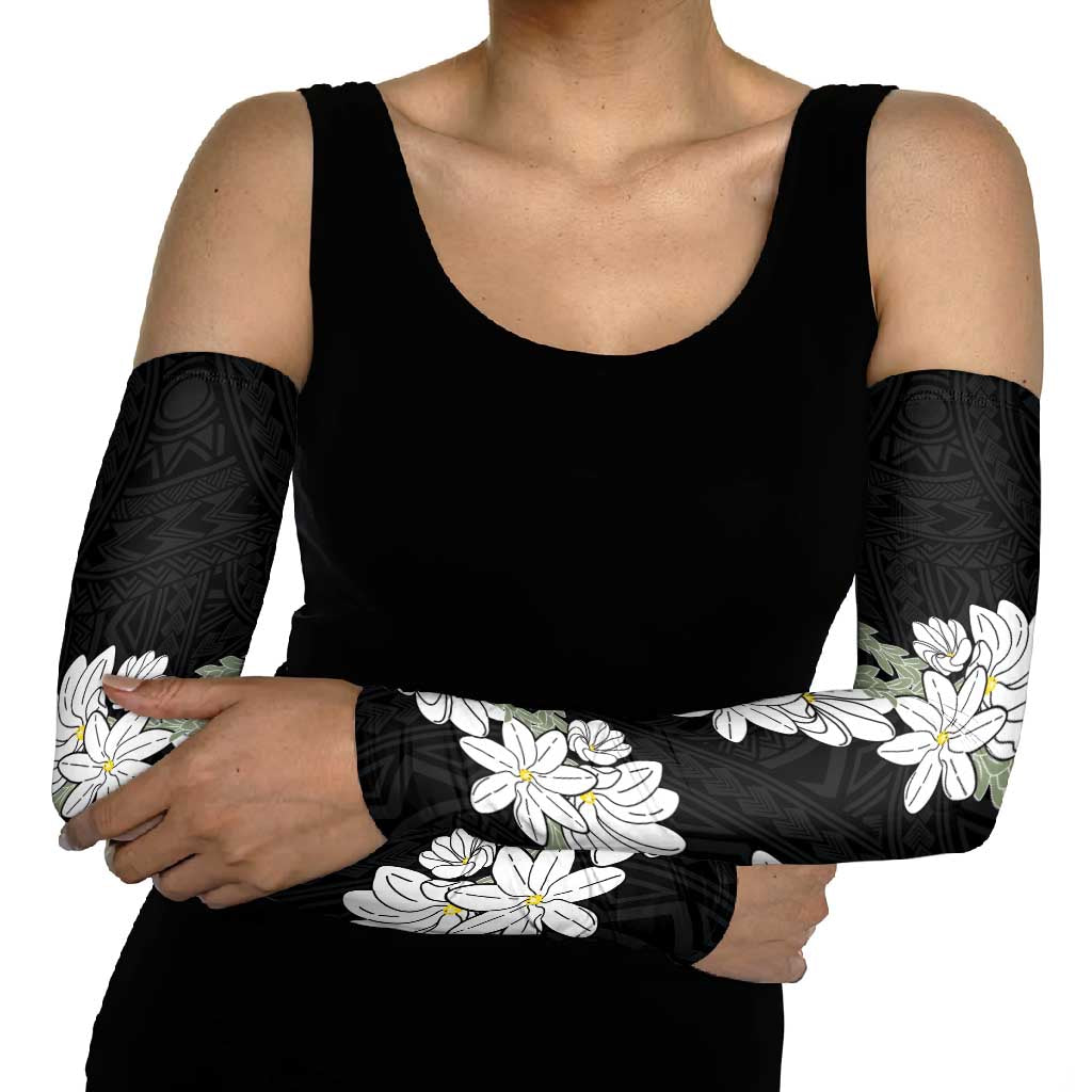 Ia Orana Tahiti Tiare Arm Sleeves Black Lei - Polynesian Pride