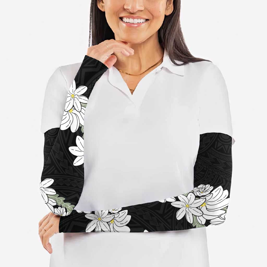 Ia Orana Tahiti Tiare Arm Sleeves Black Lei - Polynesian Pride