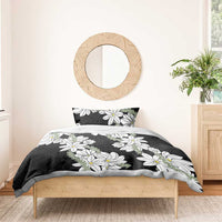 Ia Orana Tahiti Tiare Bedding Set Black Lei - Polynesian Pride