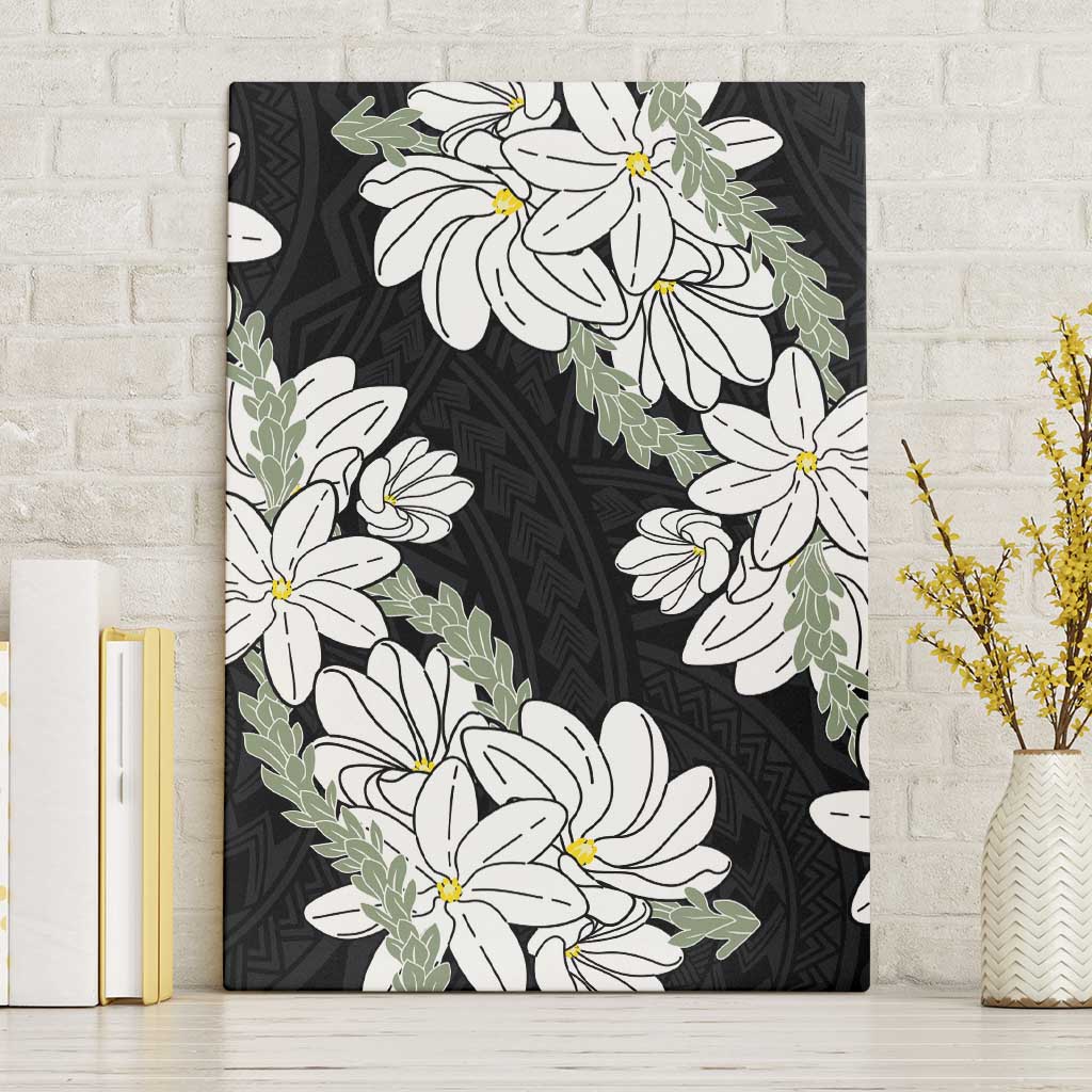 Ia Orana Tahiti Tiare Canvas Wall Art Black Lei - Polynesian Pride